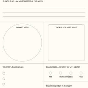 Weekly Reflection Planner