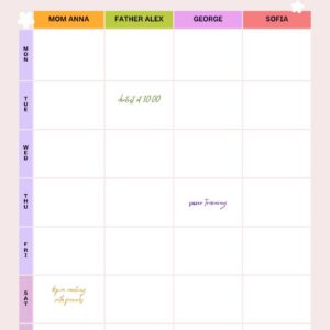 Family Weekly Schedule