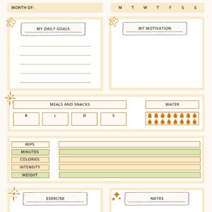 Monthly Fitness Planner