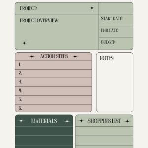 Project Planning Calendar