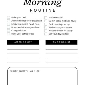 Morning & Evening Routine Tracker