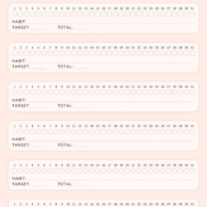 Habit Tracker Weekly Planner