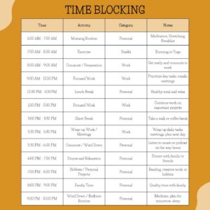 Time-Blocking Planner